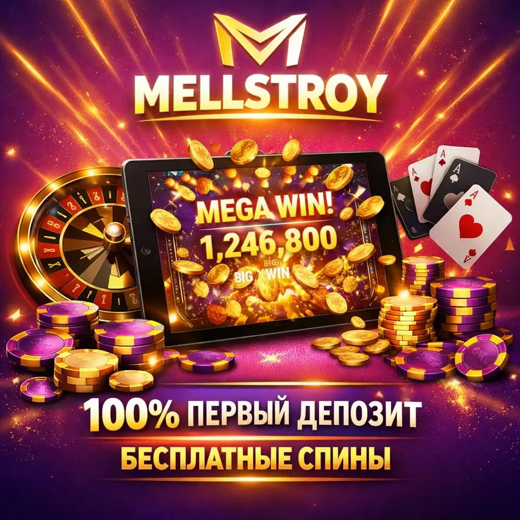 Mellstroy первый депозит бонус 100% и бесплатные вращения