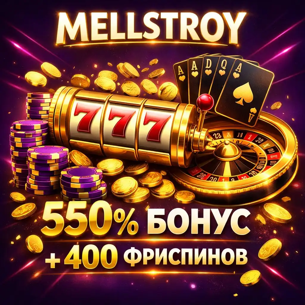 Mellstroy Casino Азербайджан приветственный бонус 550% и 400 бесплатных вращений